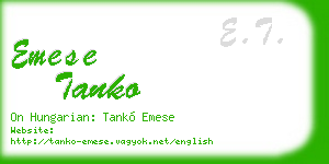 emese tanko business card